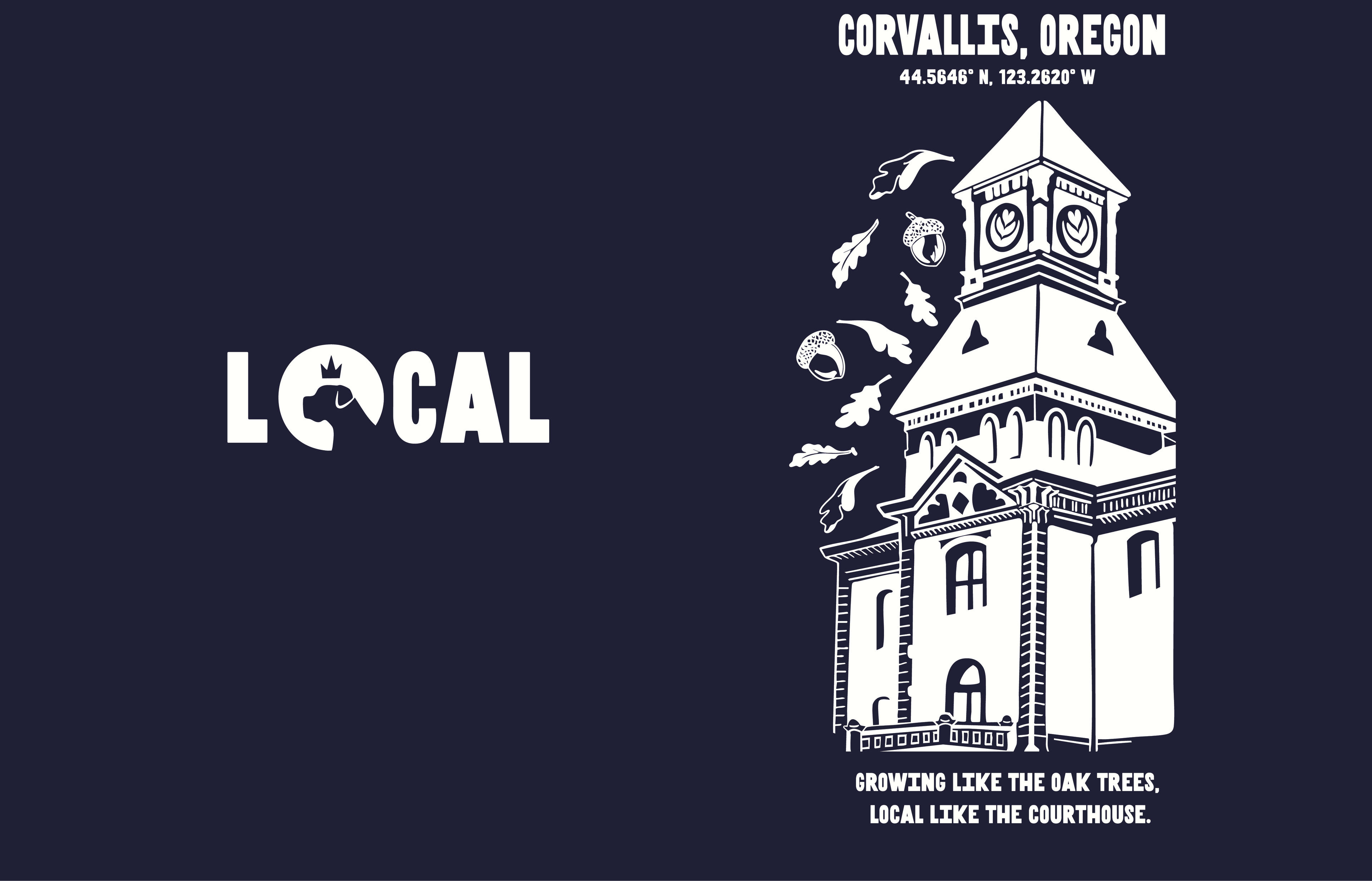 Corvallis Oregon courthouse local community illustration